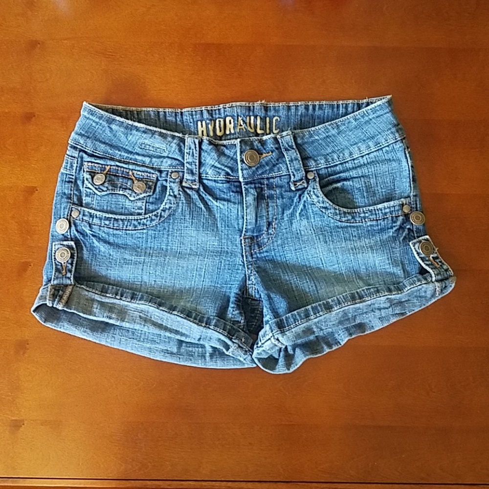 Hydraulic Medium Wash Denim Shorts